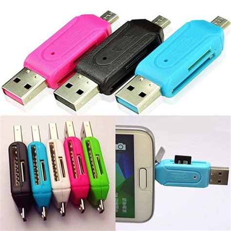 2 in 1 micro usb otg smart card reader|2 in 1 USB OTG Card Reader Universal Micro USB TF SD Card .